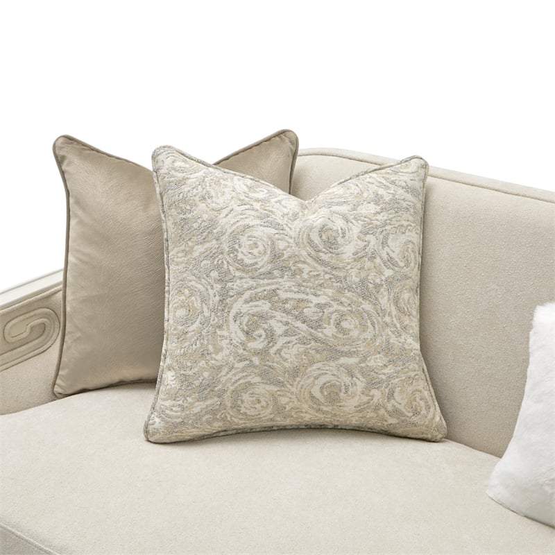 La Marisia Chenille Sofa - Tranquil/Creamy Pearl