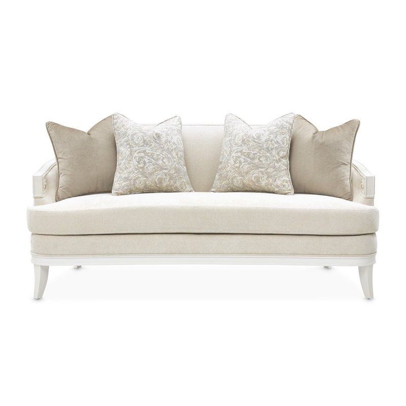 La Marisia Chenille Loveseat - Tranquil/Creamy Pearl