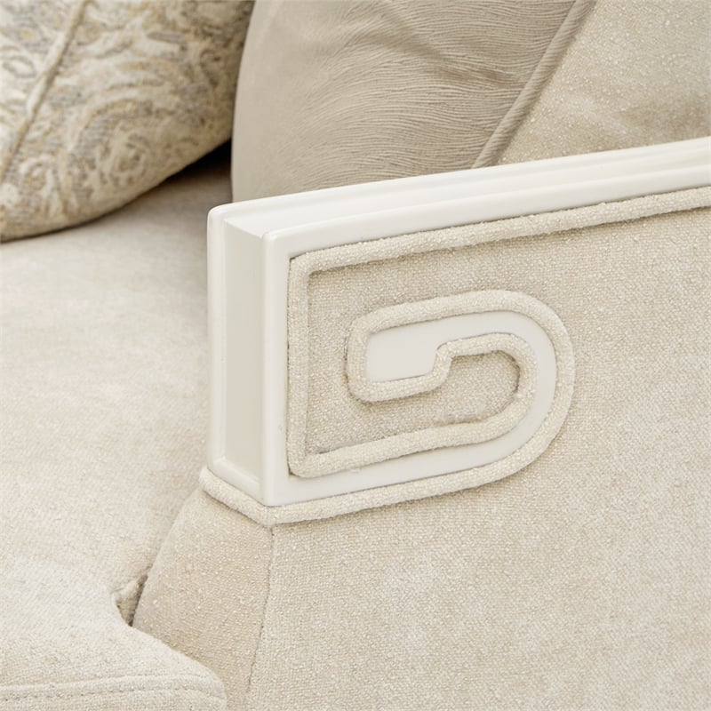 La Marisia Chenille Loveseat - Tranquil/Creamy Pearl