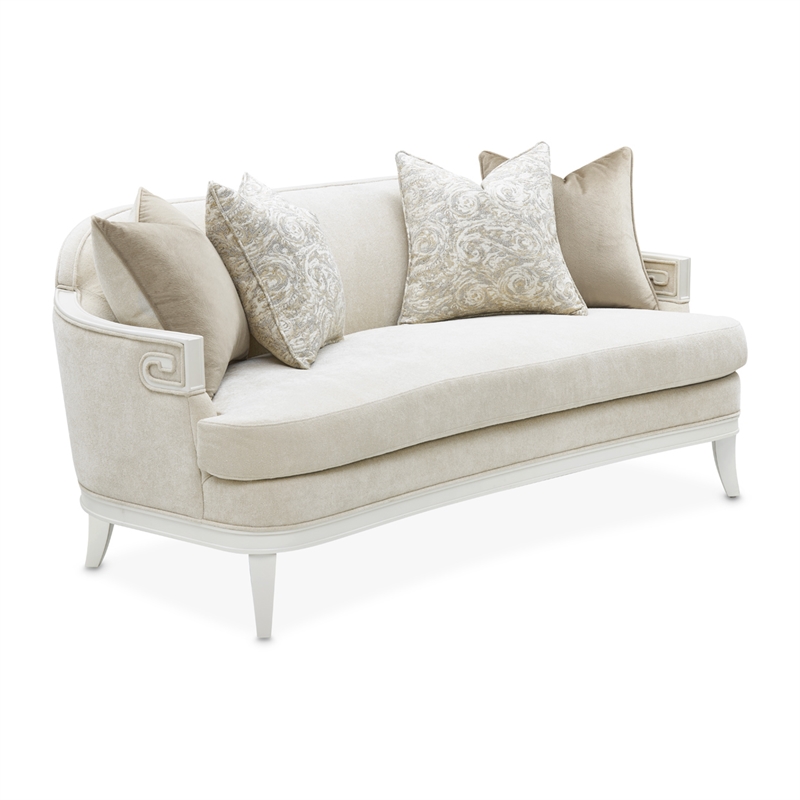 La Marisia Chenille Loveseat - Tranquil/Creamy Pearl