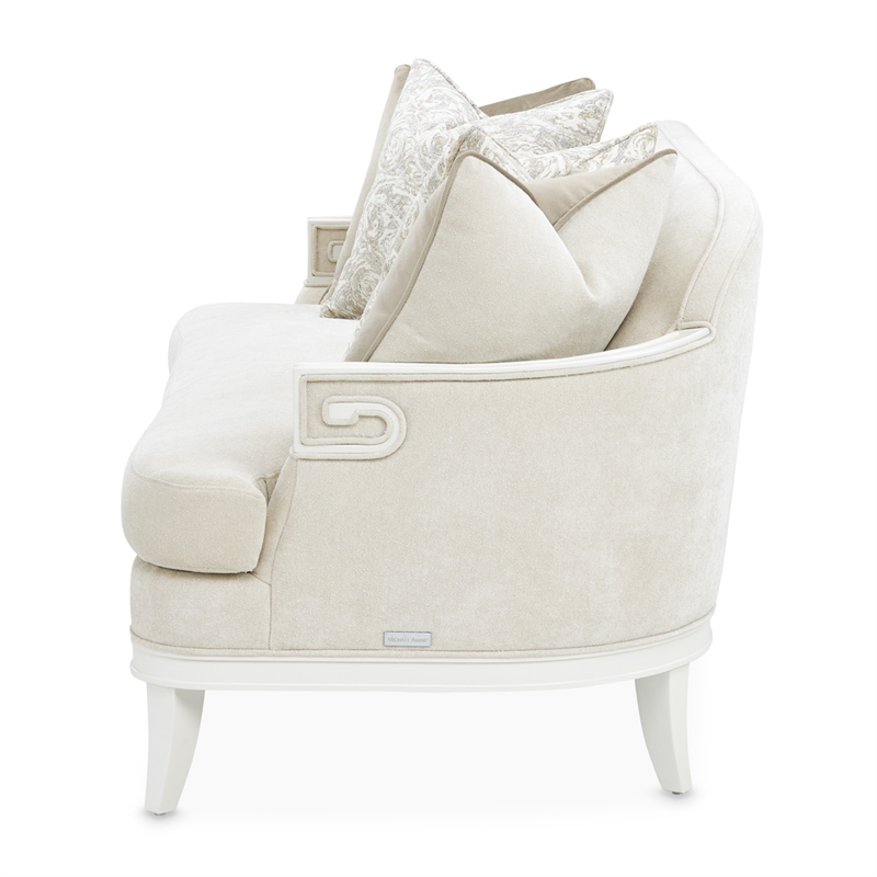 La Marisia Chenille Loveseat - Tranquil/Creamy Pearl