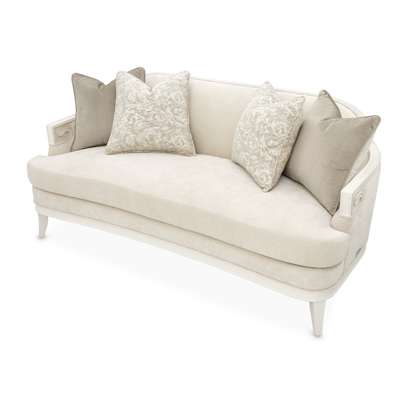 La Marisia Chenille Loveseat - Tranquil/Creamy Pearl