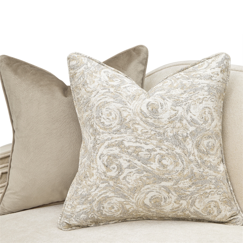 La Marisia Chenille Loveseat - Tranquil/Creamy Pearl