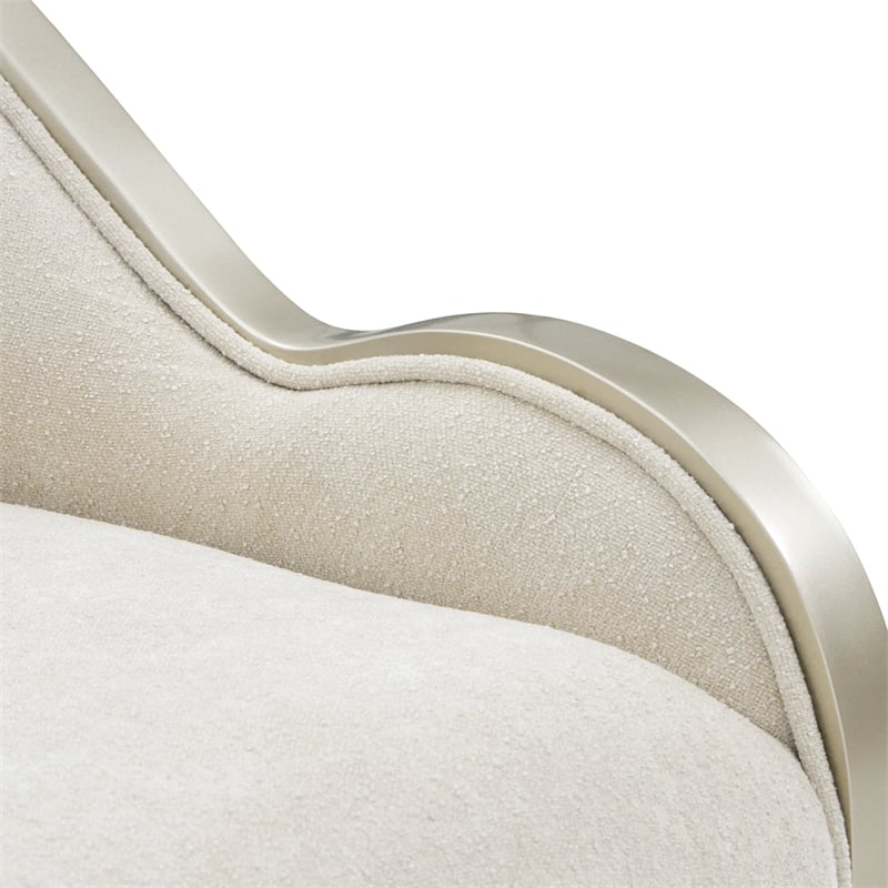 Michael Amini La Marisia Chenille Accent Chair in Tranquil/Light Champagne