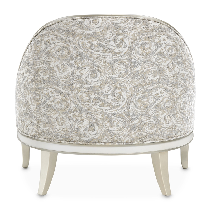 Michael Amini La Marisia Chenille Accent Chair in Tranquil/Light Champagne