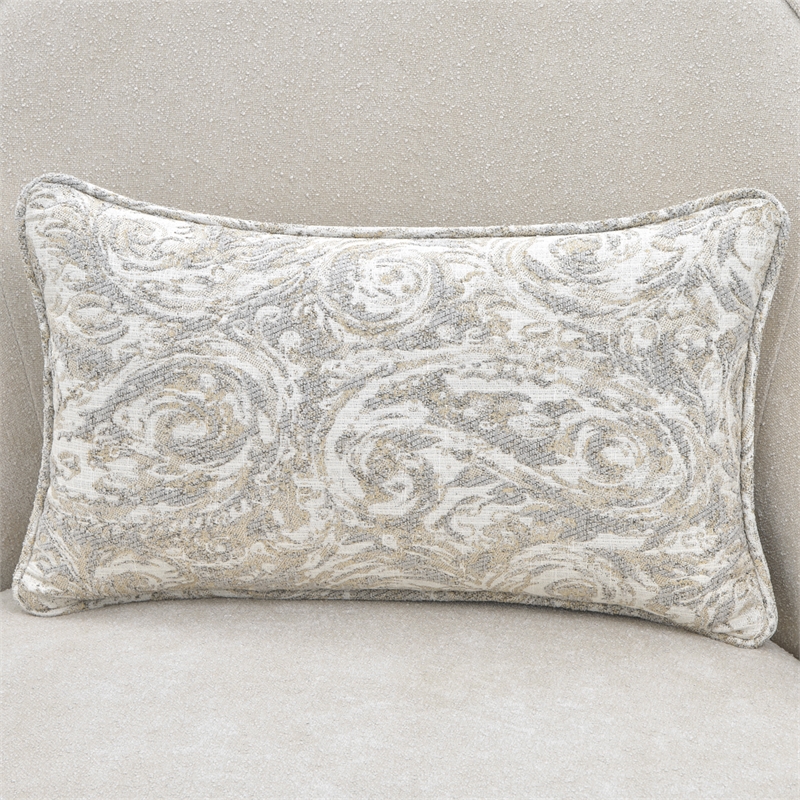 Michael Amini La Marisia Chenille Accent Chair in Tranquil/Light Champagne