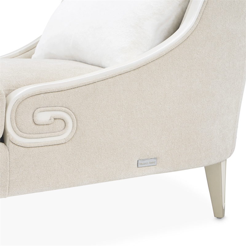 La Marisia Chenille Chaise - Tranquil/Light Champagne