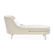 La Marisia Chenille Chaise - Tranquil/Light Champagne