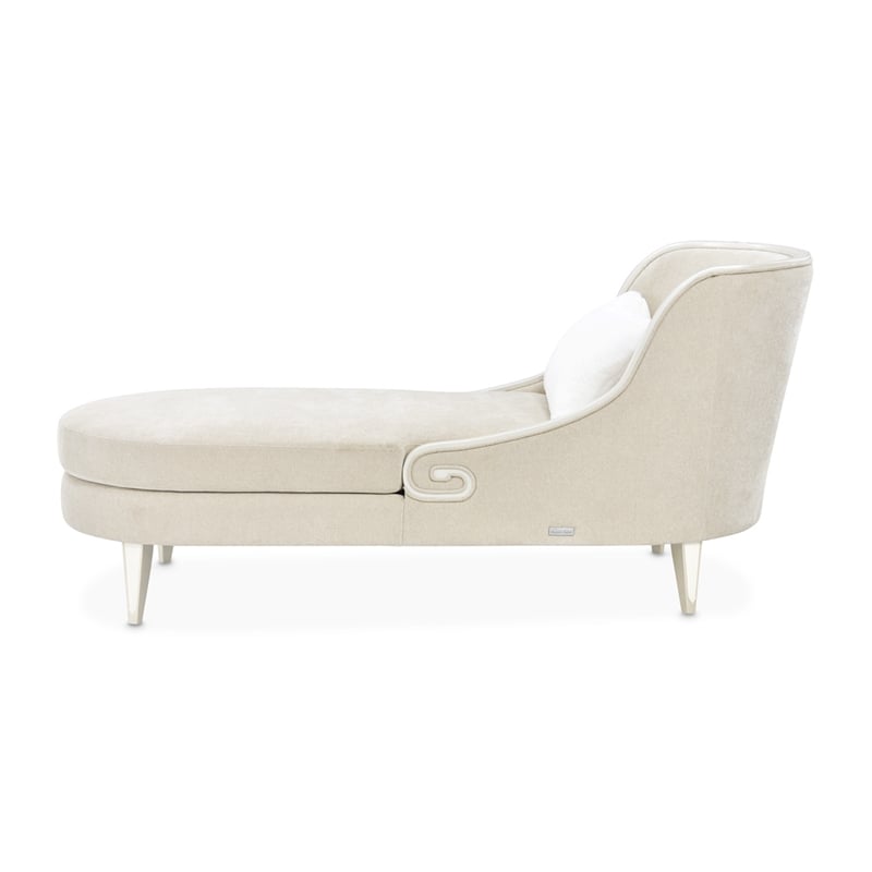 La Marisia Chenille Chaise - Tranquil/Light Champagne