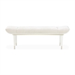 La Marisia Chenille Accent Bench - Tranquil/Creamy Pearl