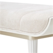 La Marisia Chenille Accent Bench - Tranquil/Creamy Pearl