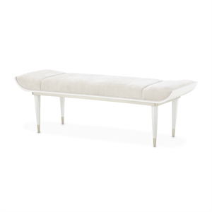 La Marisia Chenille Accent Bench - Tranquil/Creamy Pearl