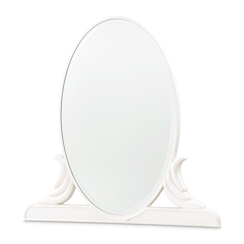 La Marisia Vanity Set with Mirror & Chair Set - Creamy Pearl