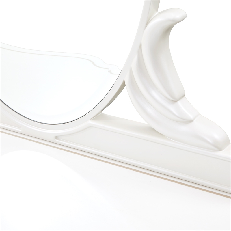 La Marisia Vanity with Mirror - Creamy Pearl