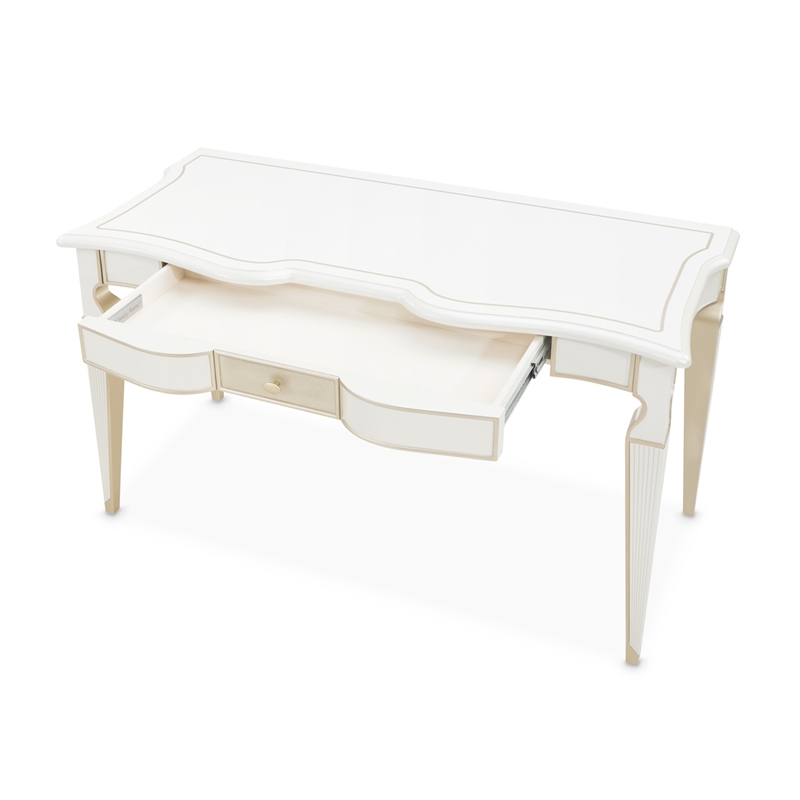 La Marisia Vanity with Mirror - Creamy Pearl