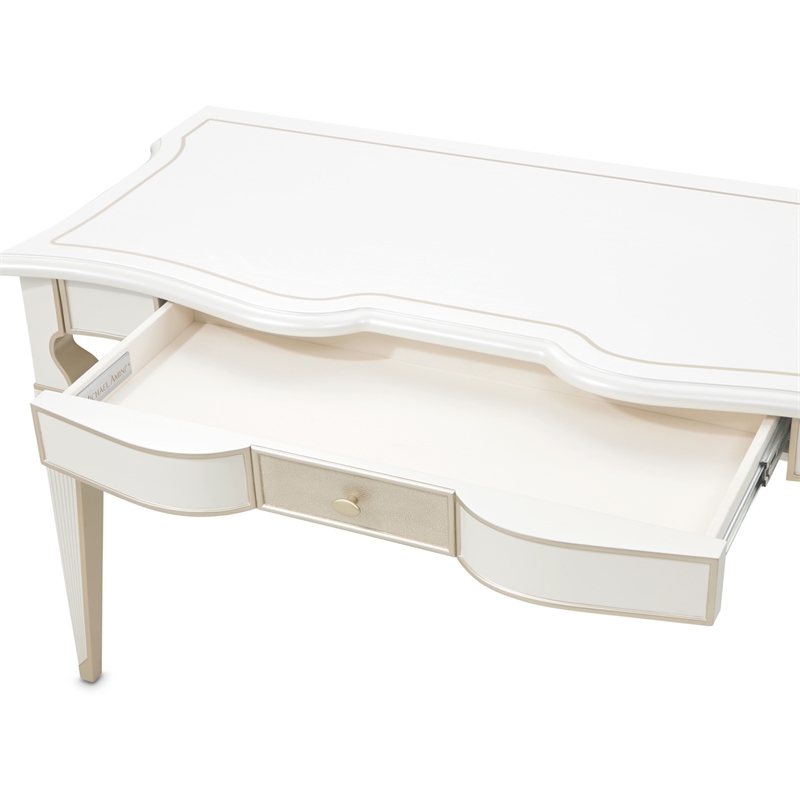 La Marisia Vanity with Mirror - Creamy Pearl