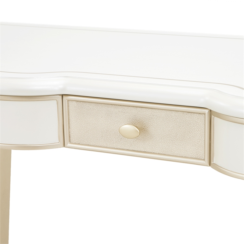 La Marisia Vanity with Mirror - Creamy Pearl