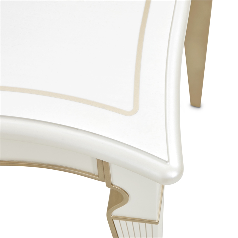 La Marisia Vanity with Mirror - Creamy Pearl