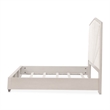 Fantosini King Chenille Panel Bed - Cappuccino/Silver Mist