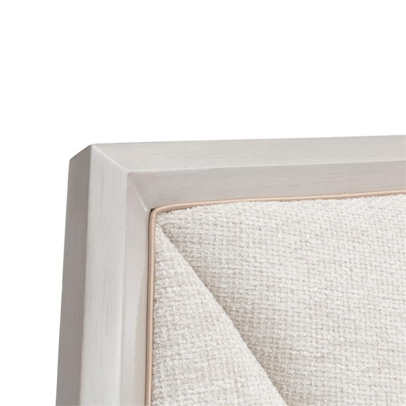 Fantosini King Chenille Panel Bed - Cappuccino/Silver Mist