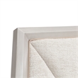 Fantosini King Chenille Panel Bed - Cappuccino/Silver Mist