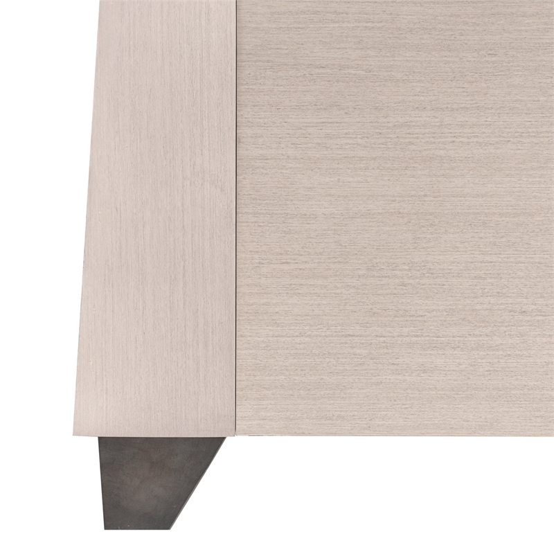 Fantosini King Chenille Panel Bed - Cappuccino/Silver Mist