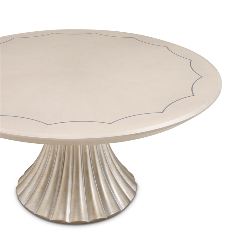 Fantosini 60-inch Round Dining Table - Silver