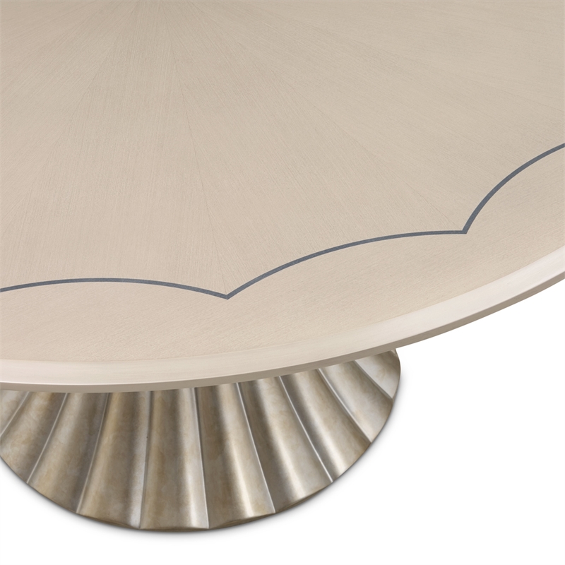 Fantosini 60-inch Round Dining Table - Silver