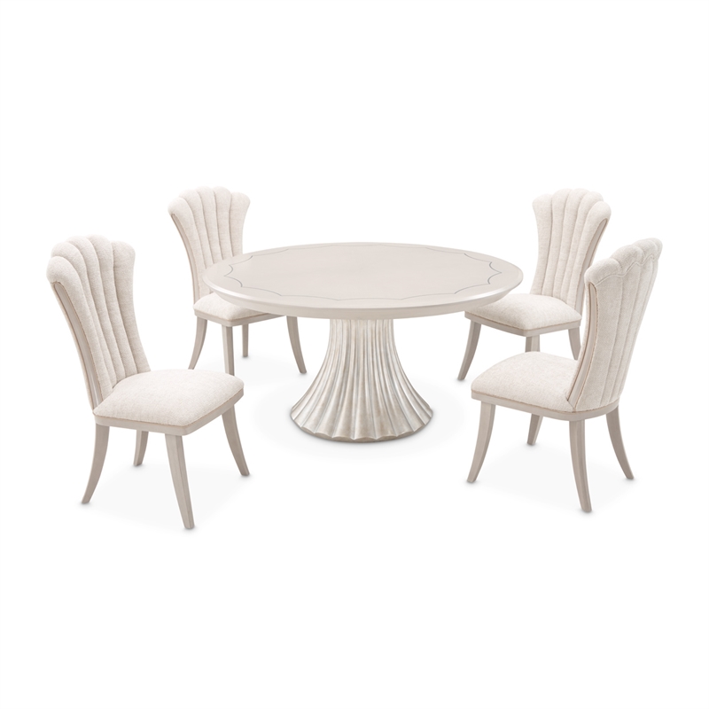 Fantosini 60-inch Round Dining Table - Silver