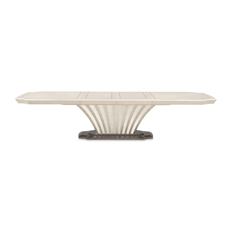 Fantosini Pedestal Dining Table - Silver Mist