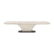 Fantosini Pedestal Dining Table - Silver Mist