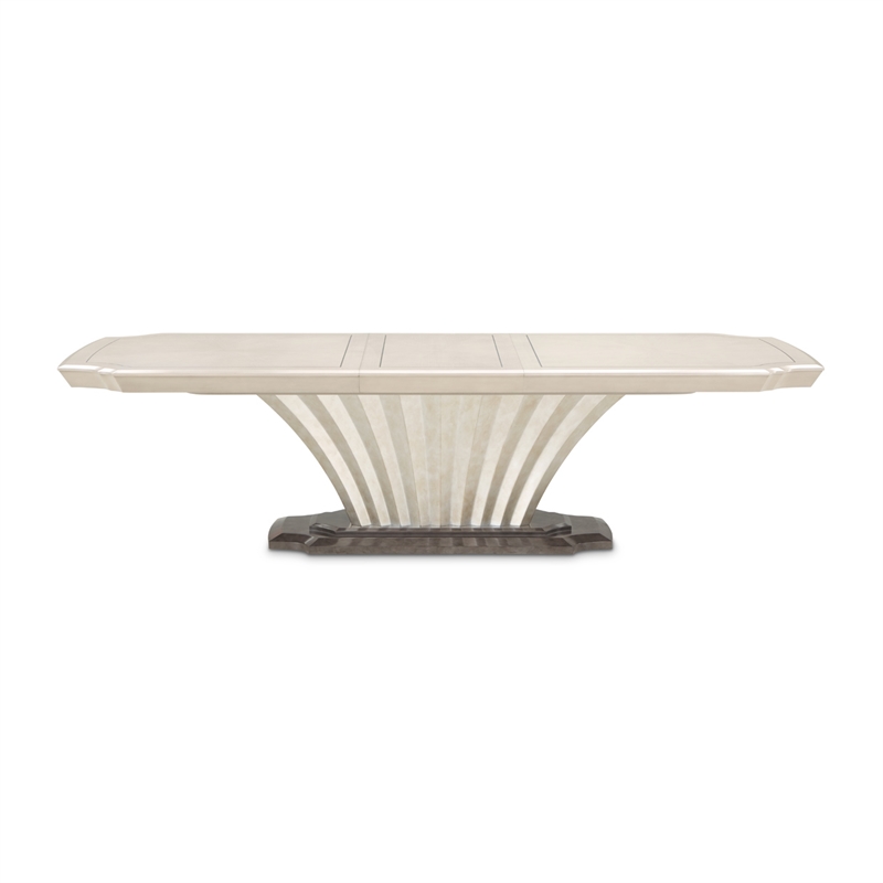 Fantosini Pedestal Dining Table - Silver Mist