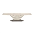 Fantosini Pedestal Dining Table - Silver Mist