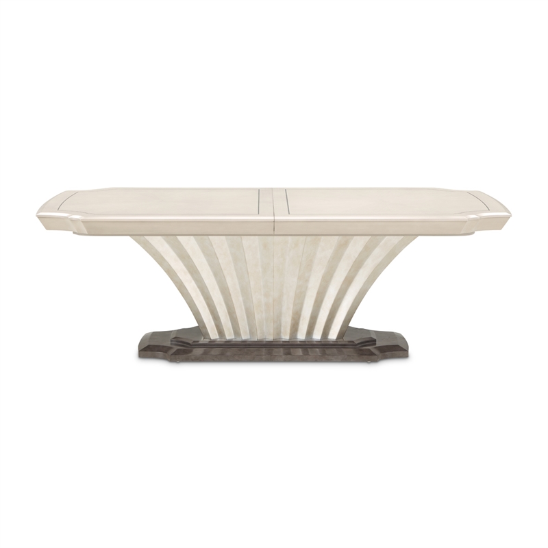 Fantosini Pedestal Dining Table - Silver Mist