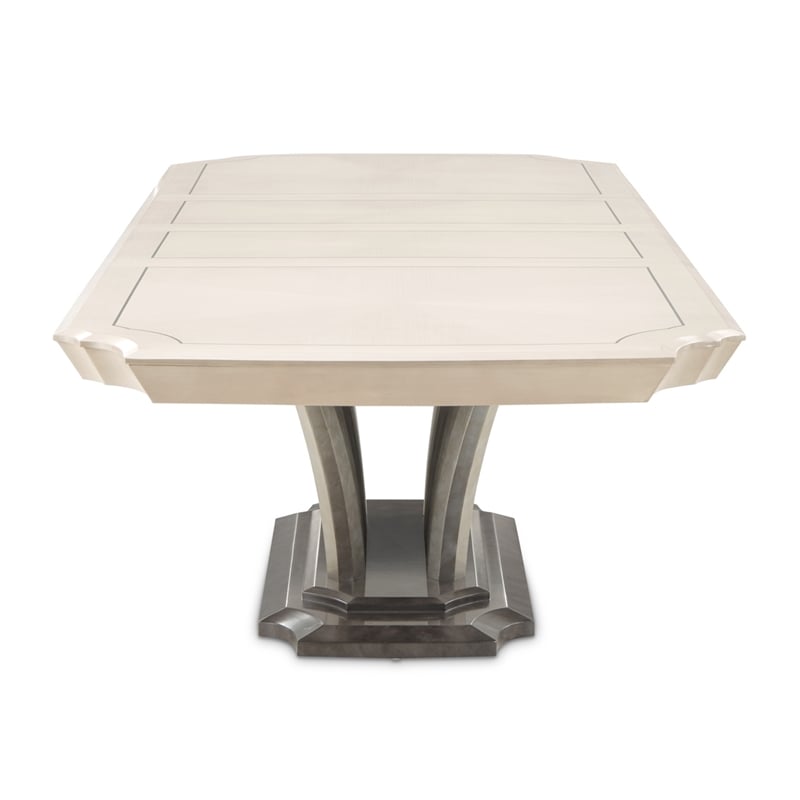 Fantosini Pedestal Dining Table - Silver Mist