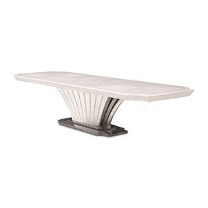 Fantosini Pedestal Dining Table - Silver Mist