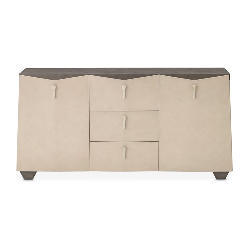 Fantosini Sideboard with Wall Mirror - Silver Mist