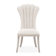 Fantosini Chenille Dining Side Chair - Set of 2- Cappuccino/Silver Mist