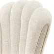 Fantosini Chenille Dining Side Chair - Set of 2- Cappuccino/Silver Mist