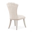 Fantosini Chenille Dining Side Chair - Set of 2- Cappuccino/Silver Mist