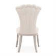 Fantosini Chenille Dining Side Chair - Set of 2- Cappuccino/Silver Mist