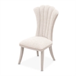 Fantosini Chenille Dining Side Chair - Set of 2- Cappuccino/Silver Mist