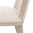 Fantosini Chenille Dining Side Chair - Set of 2- Cappuccino/Silver Mist