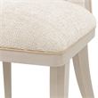 Fantosini Chenille Dining Side Chair - Set of 2- Cappuccino/Silver Mist