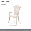Fantosini Chenille Dining Arm Chair - Set of 2 - Cappuccino/Silver Mist