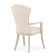 Fantosini Chenille Dining Arm Chair - Set of 2 - Cappuccino/Silver Mist