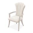 Fantosini Chenille Dining Arm Chair - Set of 2 - Cappuccino/Silver Mist