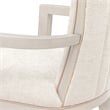 Fantosini Chenille Dining Arm Chair - Set of 2 - Cappuccino/Silver Mist