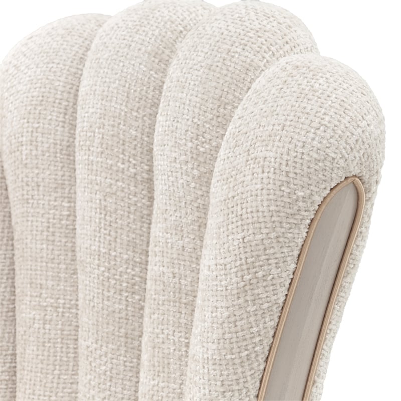 Fantosini Chenille Dining Arm Chair - Set of 2 - Cappuccino/Silver Mist