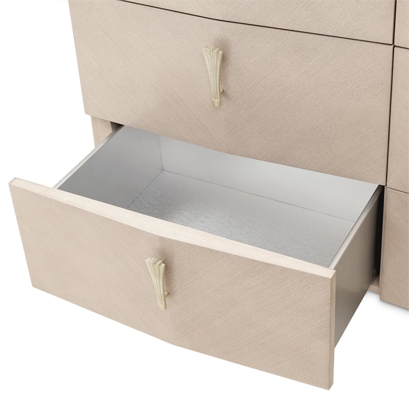 Fantosini 9-Drawer Dresser - Silver Mist
